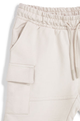 Beige Shorts mit Cargotaschen Pitt Kinder PT-B-S-9008