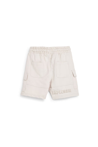 Beige Shorts mit Cargotaschen Pitt Kinder PT-B-S-9008