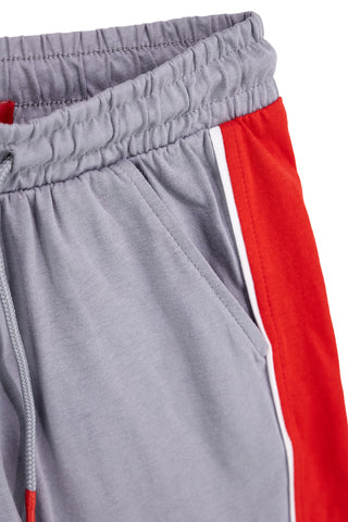 Completo canotta + pantaloni grigio in cotone Pitt kids Pt-b-se-9024