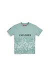 Grünes T-Shirt mit Explorer Pitt Kinderaufdruck PT-B-T-9010