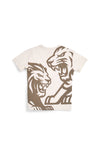 Beigefarbenes T-Shirt mit Wild Pitt Kinderaufdruck PT-B-T-9021
