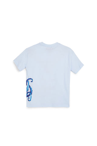 Hellblaues T-Shirt mit Krakenaufdruck Pitt kids Pt-b-t-9033