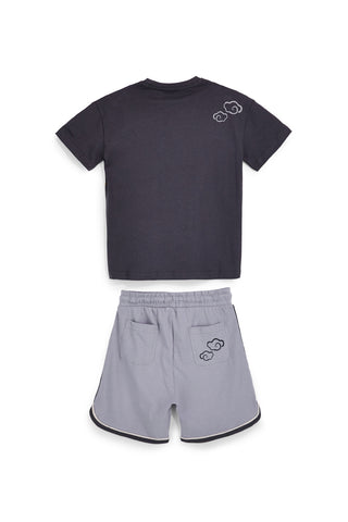 Completo grigio con t-shirt e shorts Pitt kids PT-B-SE-9029