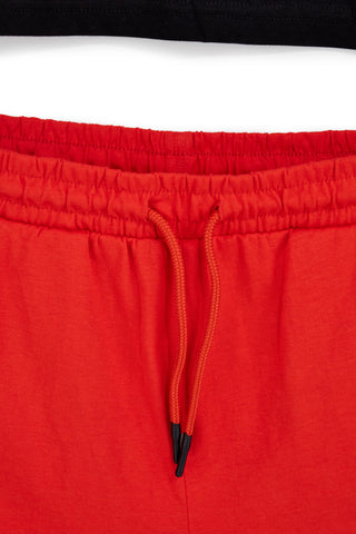 Schwarz und rot Outfit mit T-Shirt und Shorts Pitt Kinder PT-B-T-9048