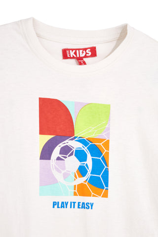 Pitt Kinder blau und weiß T-Shirt + Hose Set Pt-b-9049