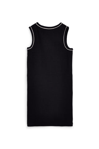 Schwarzes ärmelloses Kleid mit Herz Pitt Kinder Pt-b-9050