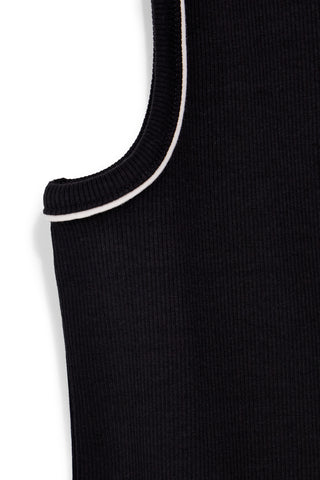 Schwarzes ärmelloses Kleid mit Herz Pitt Kinder Pt-b-9050