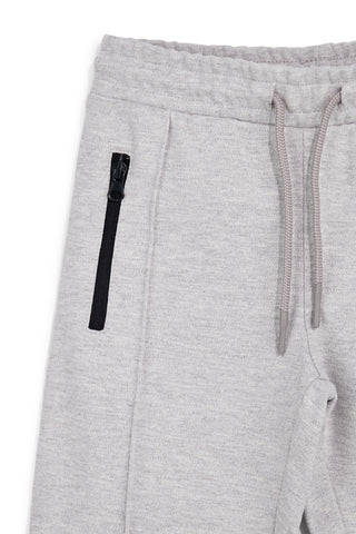 Pitt Kinder Hose grau mit Kordelzug und Reißverschluss Pt-b-p-9054