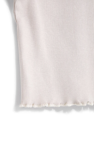 T-shirt bianca in tessuto a costine Pitt kids PT-G-T-9057