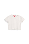T-shirt bianca in tessuto a costine Pitt kids PT-G-T-9057