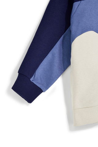Felpa blu con cappuccio e interno felpato Pitt kids PTBF2612