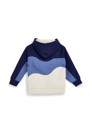 Felpa blu con cappuccio e interno felpato Pitt kids PTBF2612