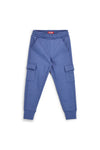 Pantaloni cargo blu con interno felpato Pitt kids PTBP2613