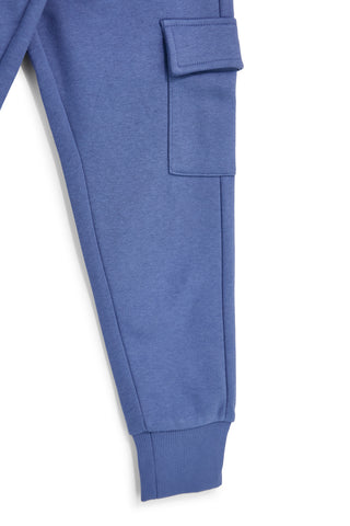 Pantaloni cargo blu con interno felpato Pitt kids PTBP2613