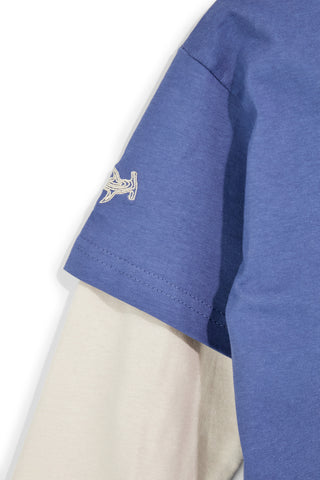 Blaues Langarm-T-Shirt mit Brusttasche von Pitt Kids PTBT2614