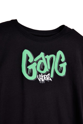 Maglia nera effetto doppia manica Pitt kids PTBT2617
