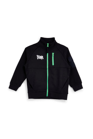 Schwarzes Sweatshirt mit innen gefüttertem Reißverschluss – Pitt Kids PTBF2618
