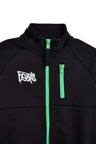 Felpa nera con zip interno felpato Pitt kids PTBF2618