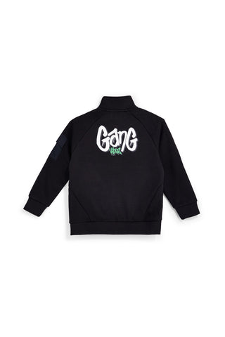 Felpa nera con zip interno felpato Pitt kids PTBF2618