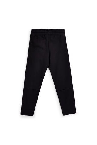 Pantaloni neri in cotone Pitt kids PTBP2619