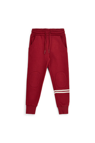 Pantaloni rossi con coulisse e tasche in cotone felpato Pitt kids PTBP2621