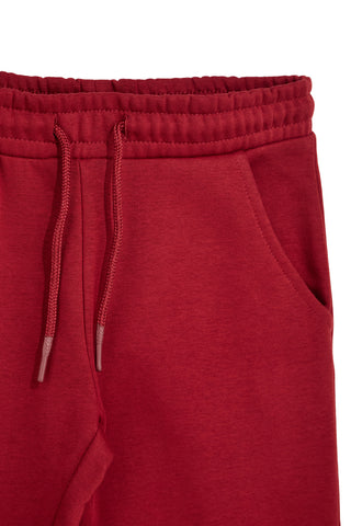 Pantaloni rossi con coulisse e tasche in cotone felpato Pitt kids PTBP2621