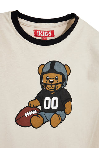 Beiges Langarm-T-Shirt aus Baumwolle von Pitt Kids, Art.-Nr. PTBT2625