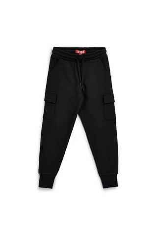 Schwarze Cargohose mit Fleecefutter von Pitt Kids, Art.-Nr. PTBP2626