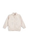 Beiges Sweatshirt mit innenliegendem Reißverschluss und Fleecefutter von Pitt Kids PTGF2629