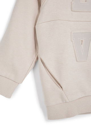 Beiges Sweatshirt mit innenliegendem Reißverschluss und Fleecefutter von Pitt Kids PTGF2629