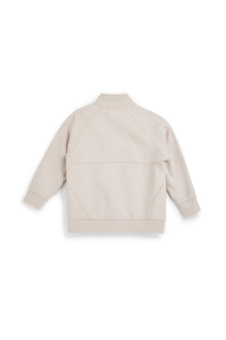 Beiges Sweatshirt mit innenliegendem Reißverschluss und Fleecefutter von Pitt Kids PTGF2629
