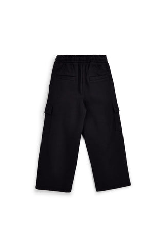 Pantaloni cargo neri con interno felpato Pitt kids PTGP2632