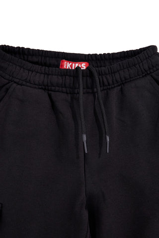 Pantaloni cargo neri con interno felpato Pitt kids PTGP2632