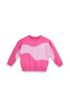 Felpa rosa bicolore interno felpato Pitt kids PTGF2635