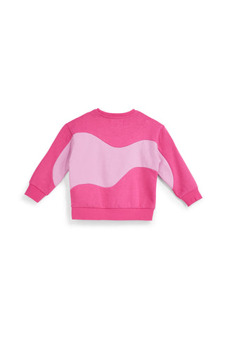 Felpa rosa bicolore interno felpato Pitt kids PTGF2635