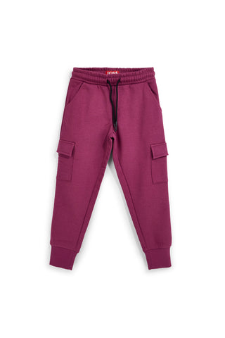 Bordeauxrote Cargohose mit Fleecefutter von Pitt Kids, Art.-Nr. PTGP2638