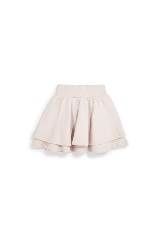Gonna beige con balze in cotone Pitt kids PTGSK2640