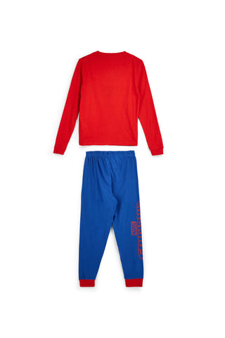 Pigiama rosso e blu con stampa ragnatela Spiderman M13858MC