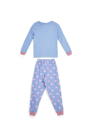 Pigiama leggero azzurro e rosa con stampa Stitch D13857MC