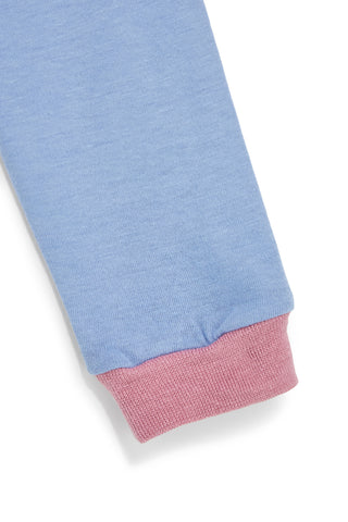 Pigiama leggero azzurro e rosa con stampa Stitch D13857MC