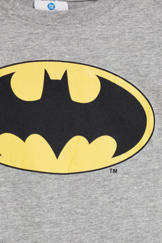 Pigiama lungo grigio e nero con stampa Batman L13859MC