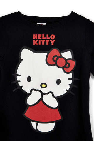Pigiama nero e rosso a maniche lunghe con stampa Hello kitty H13856MC