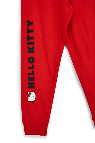 Pigiama nero e rosso a maniche lunghe con stampa Hello kitty H13856MC