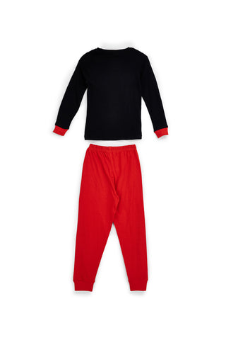 Pigiama nero e rosso a maniche lunghe con stampa Hello kitty H13856MC