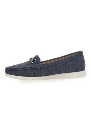 Marineblaue Mokassins mit Kontrastsohle MIO TEMPO MINA1190