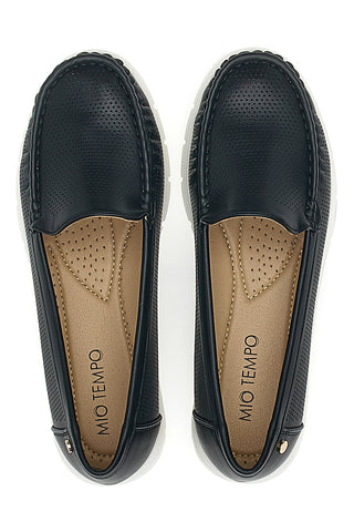 Mocassini Neri con Tomaia Liscia MIO TEMPO MINA1200