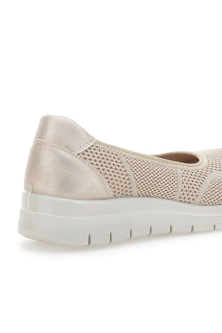 Beige Mokassins mit atmungsaktivem Obermaterial und herausnehmbarer Innensohle PLOCADI MD01