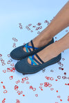 Blaue Ballerinas mit Gummizug Prima Riga 19496FRUIT