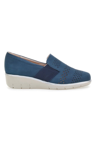 Mocassini Blu Con Platform Prima Riga 21330ANTY