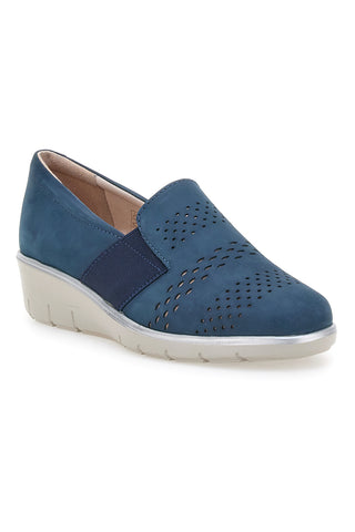 Mocassini Blu Con Platform Prima Riga 21330ANTY